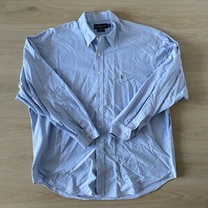 Ralph Lauren Men's Light Blue Button Down Shirt Size XL